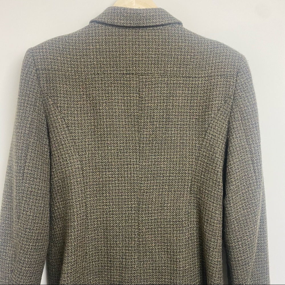 Vintage Barry Bricken Wool Blazer Brown Plaid Plus Size 16 - Picture 10 of 13